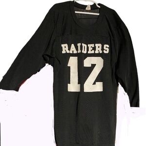 Vintage Oakland Raiders Ken Stabler "The Snake" #12 Football Kids Jersey L 14-16